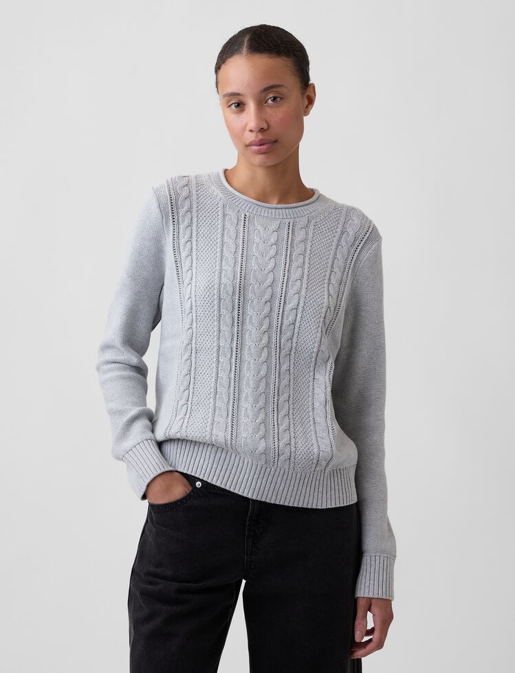 Rollneck Cable-Knit Sweater gap rollneck cable knit sweater
