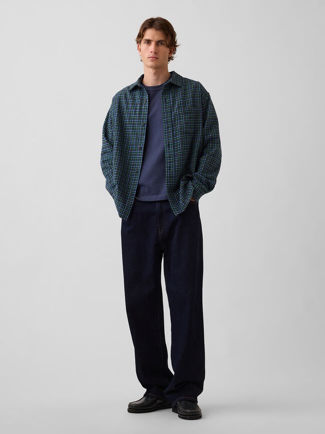 Relaxed Flannel Shirt gap relaxed flannel shirt