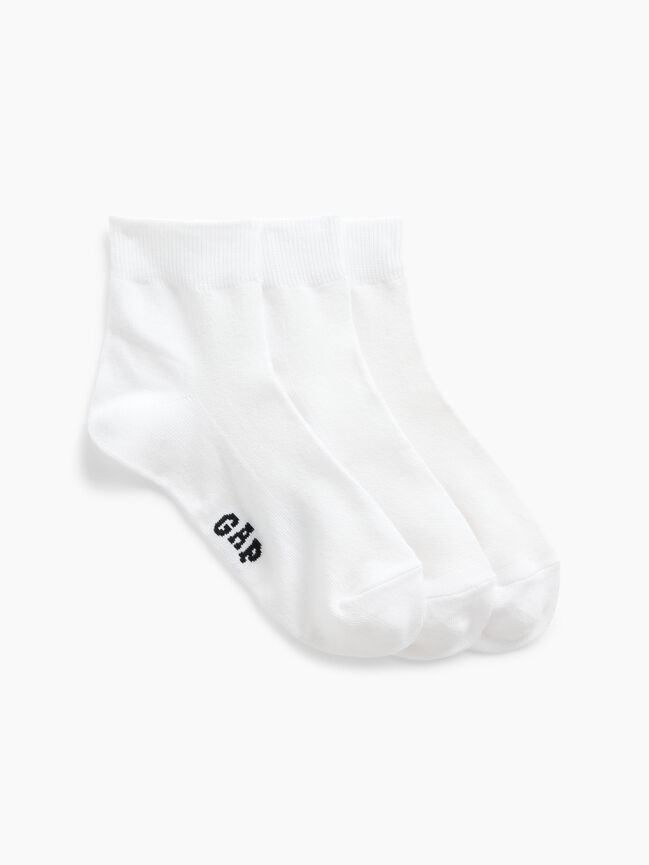 Kids Gap Logo Quarter Crew Socks (3-Pack) kids gap logo quarter crew socks 3 pack