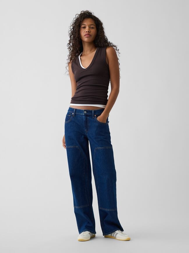 Low Rise Double-Knee '90s Loose Jeans gap low rise double knee 90s loose jeans