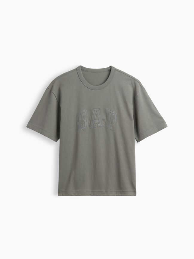 Heavyweight Relaxed Gap Logo Crop T-Shirt heavyweight relaxed gap logo crop t shirt