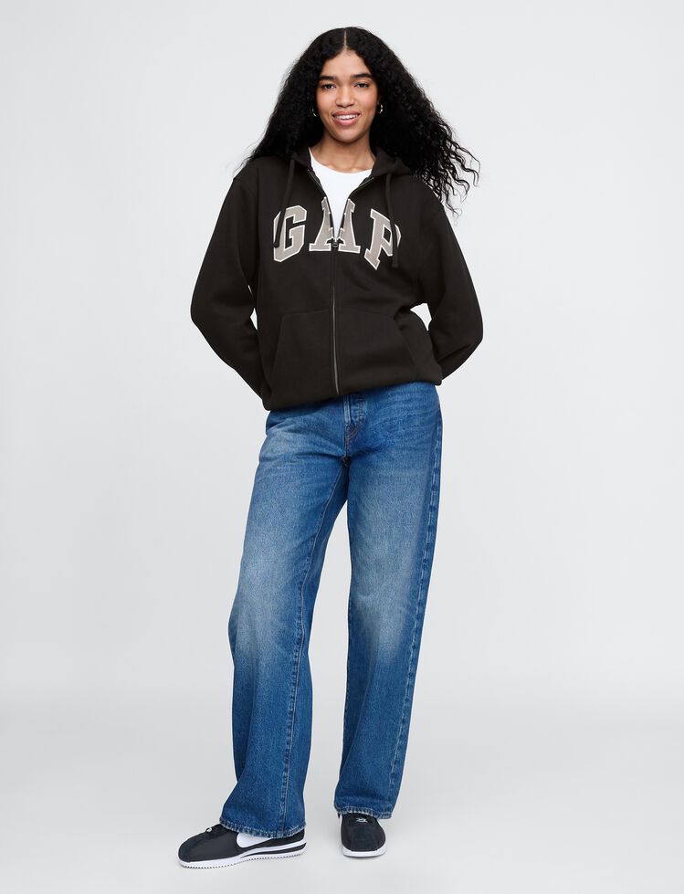 Adult VintageSoft Arch Logo Zip Hoodie gap adult vintagesoft arch logo zip hoodie