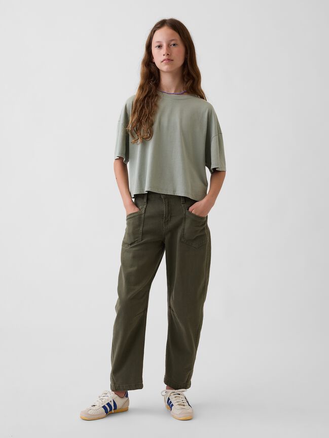 Kids High Rise Barrel Jeans gap kids high rise barrel jeans
