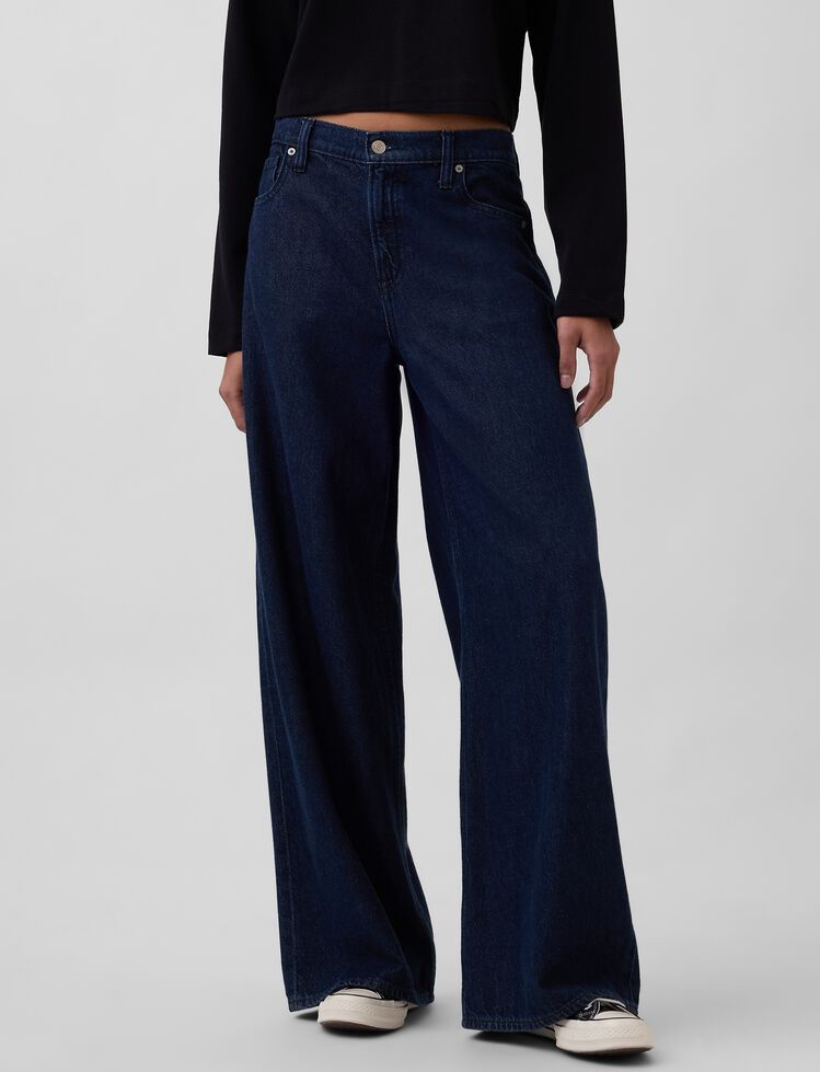 Mid Rise UltraSoft Baggy Jeans gap mid rise ultrasoft baggy jeans