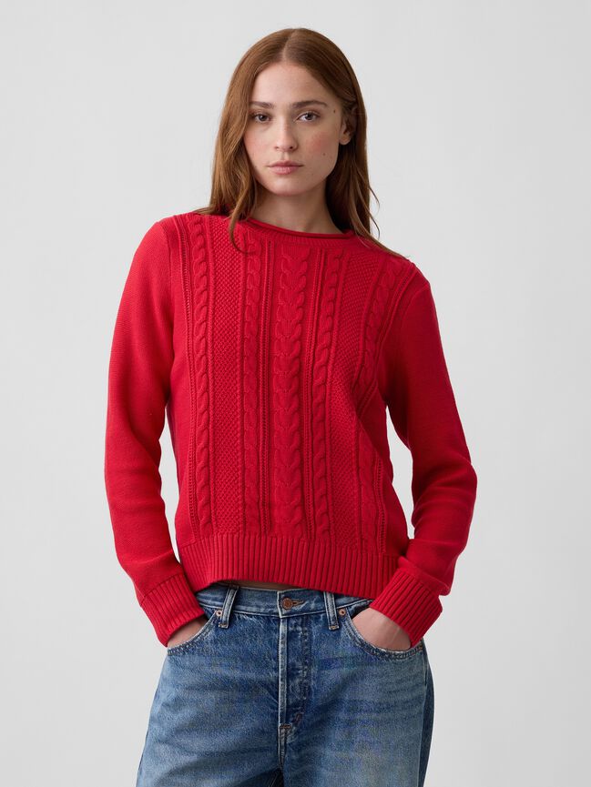 Rollneck Cable-Knit Sweater gap rollneck cable knit sweater