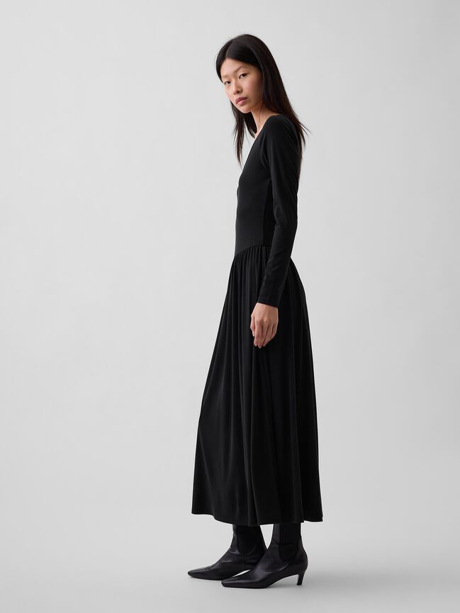 Drop-Waist Maxi Dress gap drop waist maxi dress
