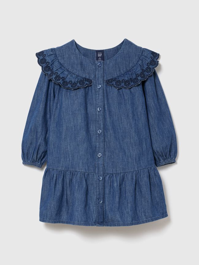 Baby & Toddler Denim Drop-Waist Dress gap baby toddler denim drop waist dress