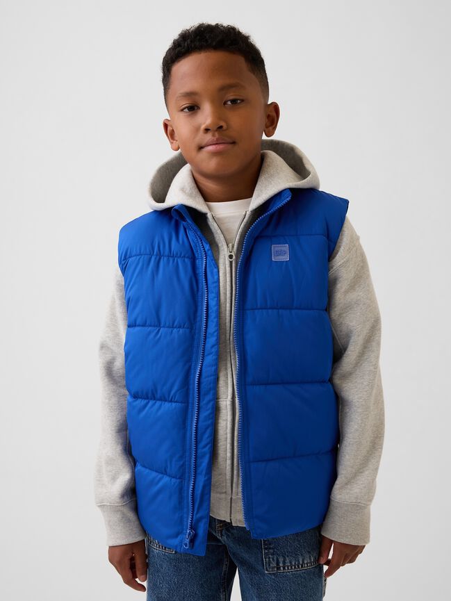 Kids Relaxed Puffer Vest gap kids relaxed puffer vest