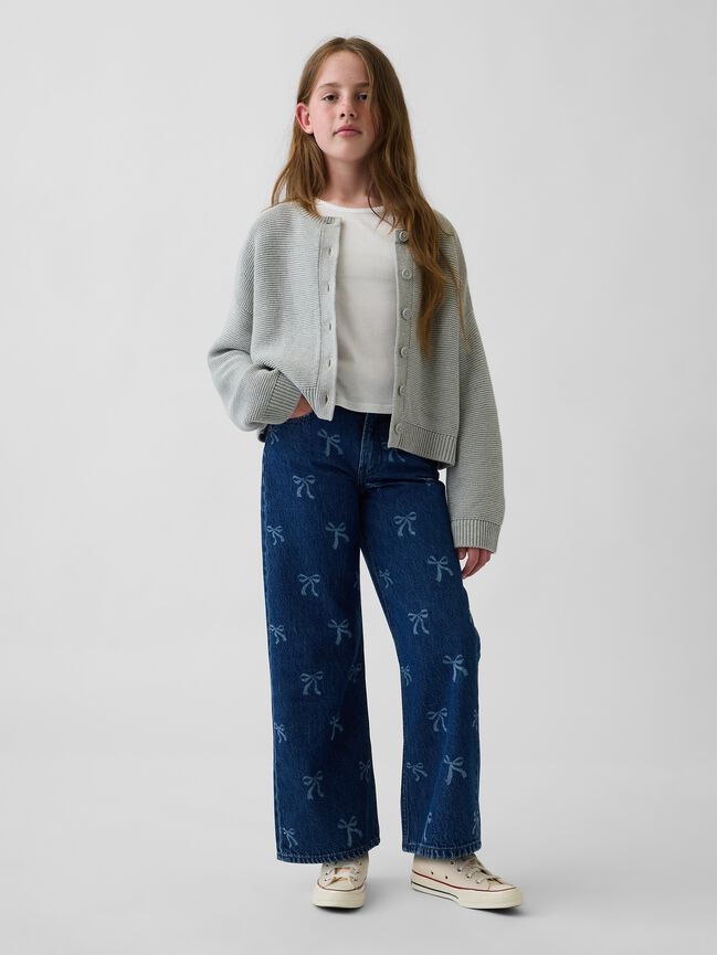 Kids Low Rise Stride Wide-Leg Jeans gap kids low rise stride wide leg jeans
