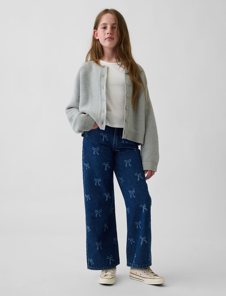 Kids Low Rise Stride Wide-Leg Jeans gap kids low rise stride wide leg jeans