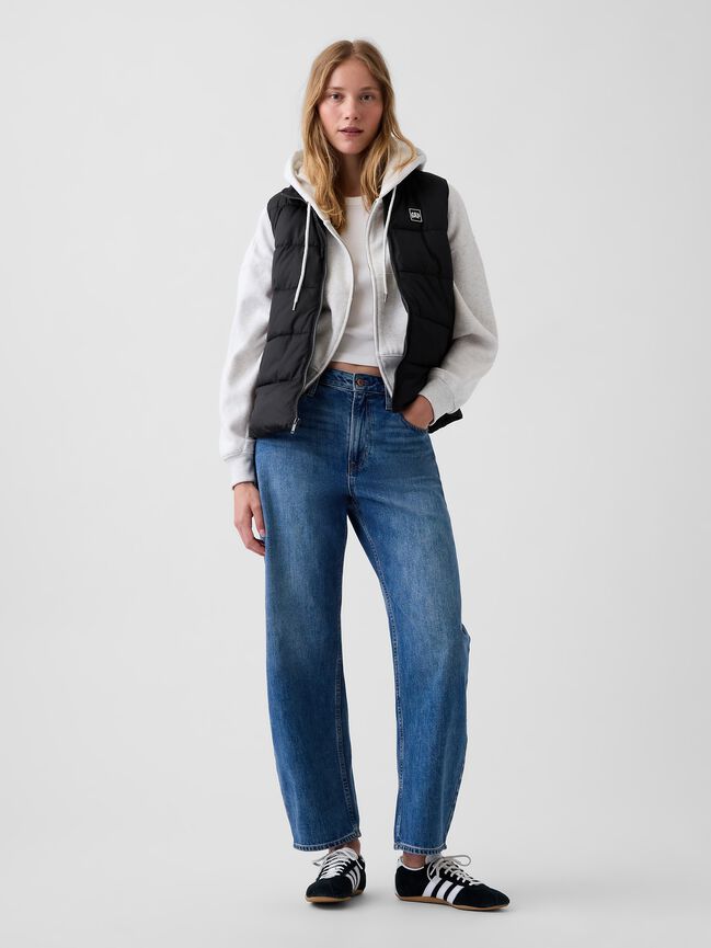 Relaxed Puffer Vest gap relaxed puffer vest