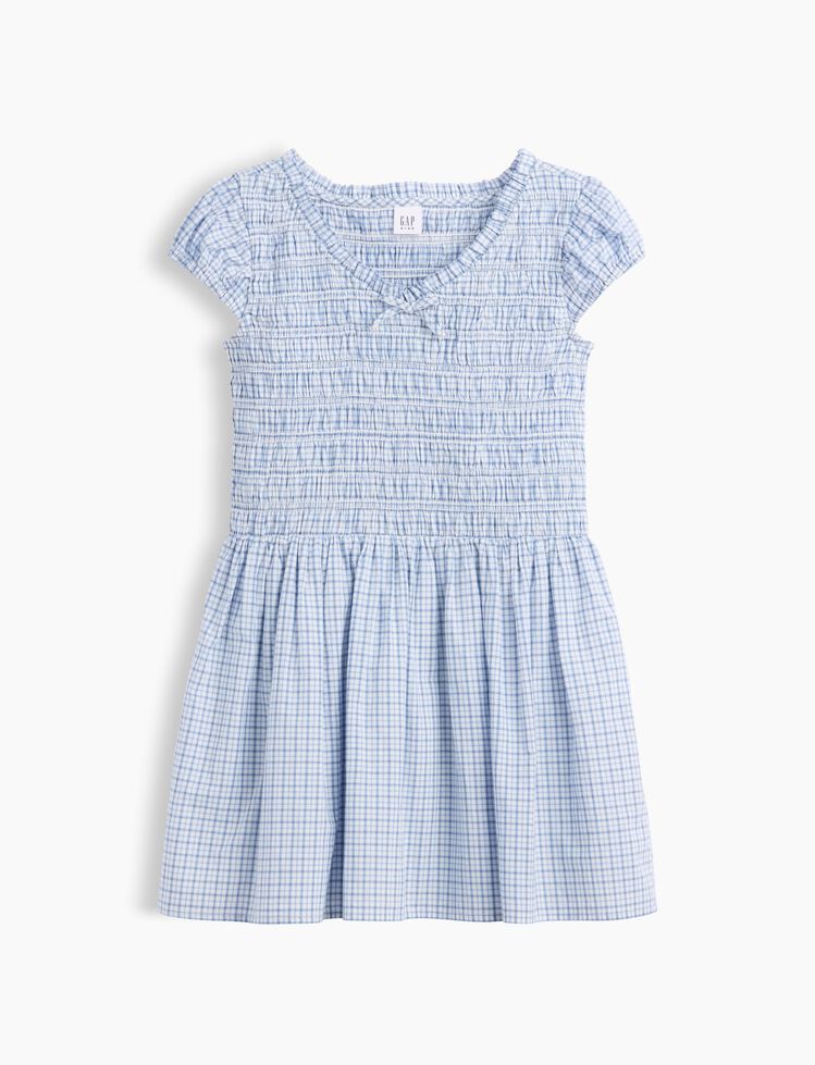 Kids Smocked Print Dress gap kids smocked print dress