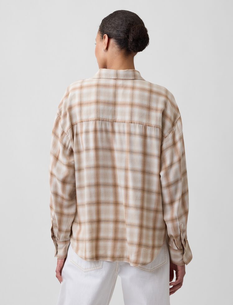 Oversized Shirt in Flannel gap oversized shirt in flannel