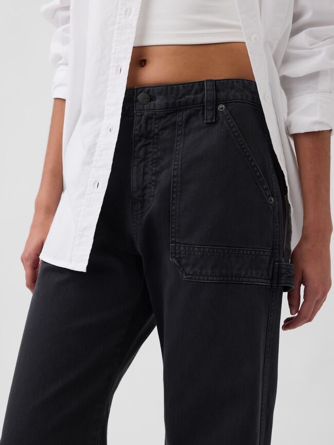 Mid Rise Barrel Utility Ankle Pants gap mid rise barrel utility ankle pants