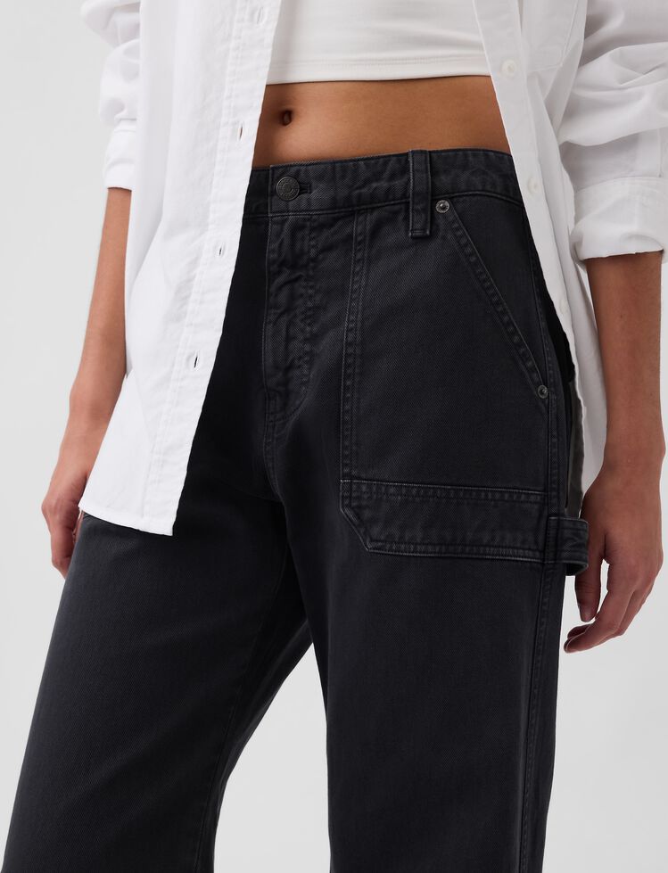 Mid Rise Barrel Utility Ankle Pants gap mid rise barrel utility ankle pants