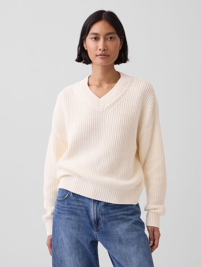 100% Cotton Oversized Shaker Sweater gap 100 cotton oversized shaker sweater