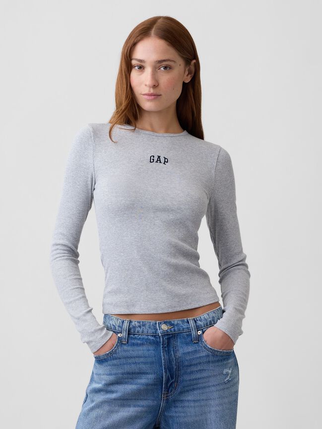 Modern Rib Gap Logo T-Shirt modern rib gap logo t shirt
