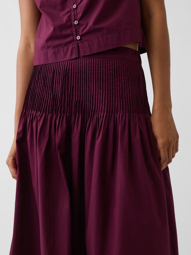 Poplin Pintuck Maxi Skirt gap poplin pintuck maxi skirt