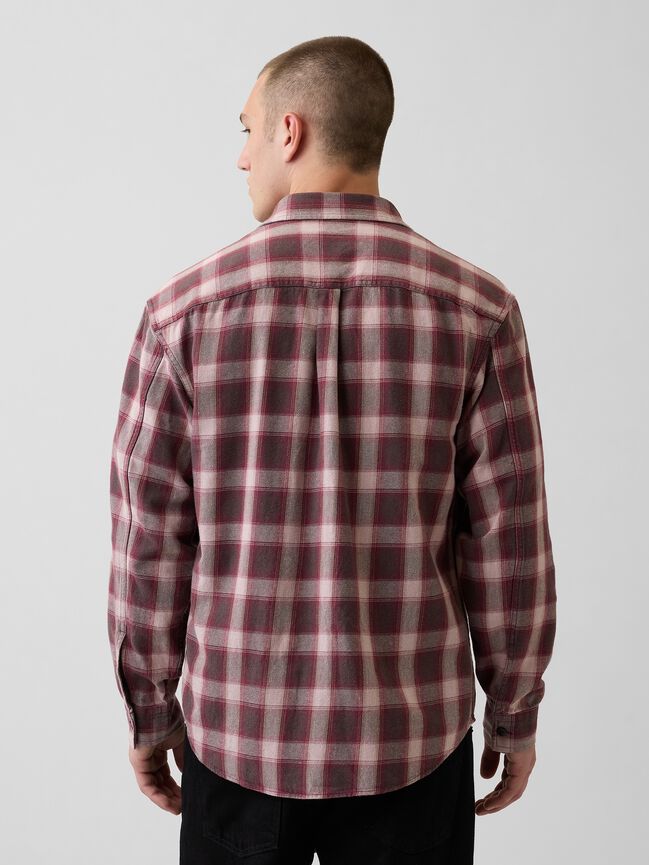 Sunwashed Twill Relaxed Plaid Shirt gap sunwashed twill relaxed plaid shirt