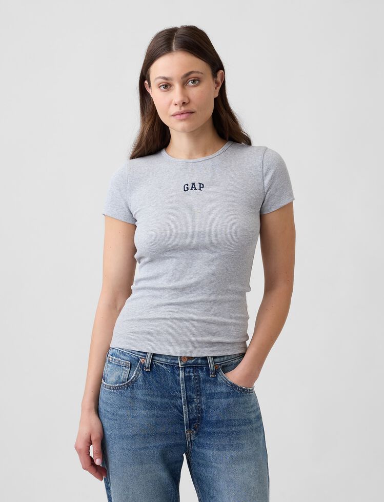 Modern Rib Gap Logo T-Shirt modern rib gap logo t shirt