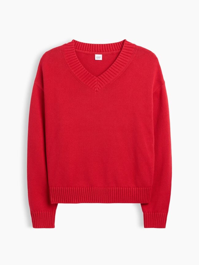 Oversized V-Neck Sweater gap oversized v neck sweater