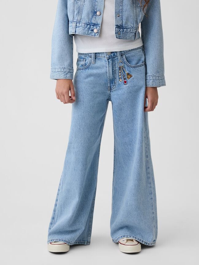 Kids Low Rise Embroidered I Heart NY Baggy Jeans gap kids low rise embroidered i heart ny baggy jeans