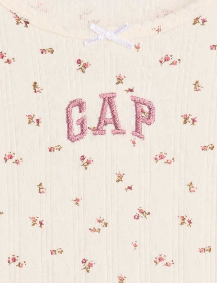 Baby & Toddler Arch Logo Pointelle T-Shirt gap baby toddler arch logo pointelle t shirt