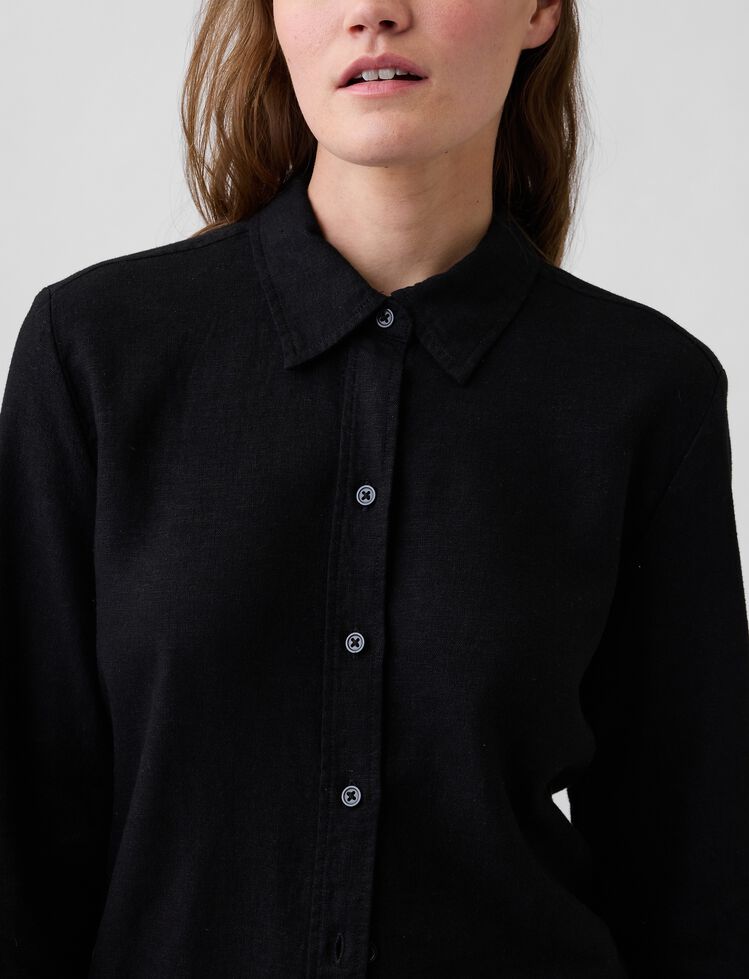Oversized Linen-Blend Easy Shirt gap oversized linen blend easy shirt