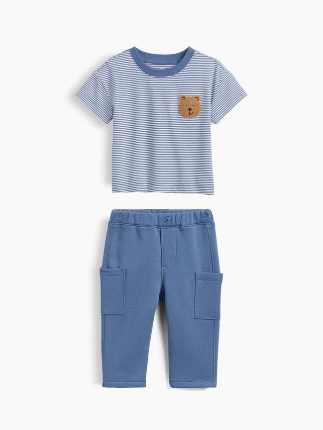 Baby Brannan Bear Cargo Outfit Set gap baby brannan bear cargo outfit set