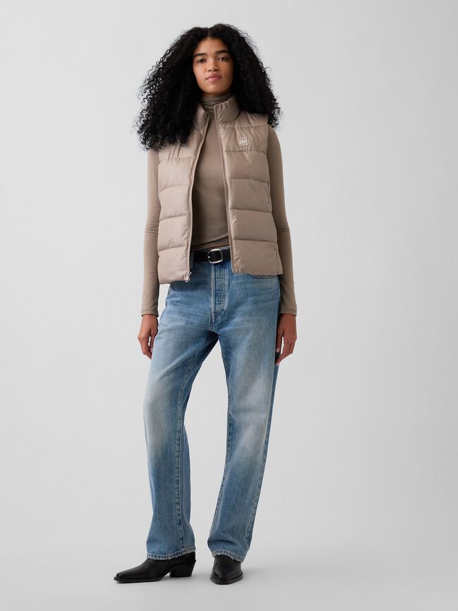 Relaxed Puffer Vest gap relaxed puffer vest