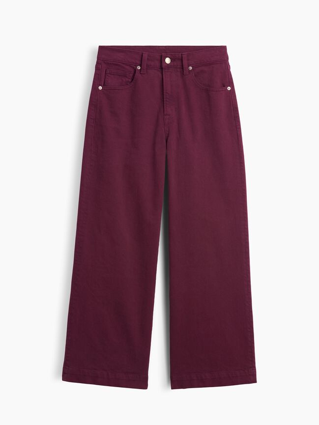 High Rise Wide-Leg Crop Jeans gap high rise wide leg crop jeans
