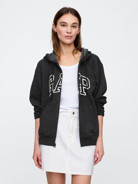 Relaxed Gap Logo Zip Hoodie