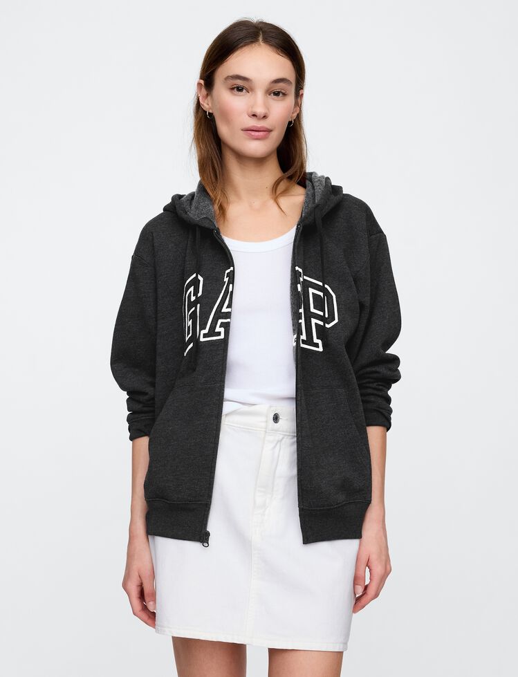 Relaxed Gap Logo Zip Hoodie relaxed gap logo zip hoodie