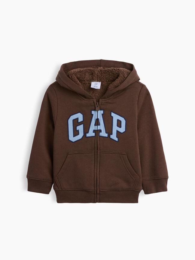 babyGap Sherpa-Lined Logo Zip Hoodie babygap sherpa lined logo zip hoodie