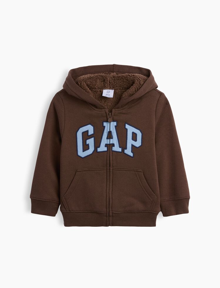 babyGap Sherpa-Lined Logo Zip Hoodie babygap sherpa lined logo zip hoodie