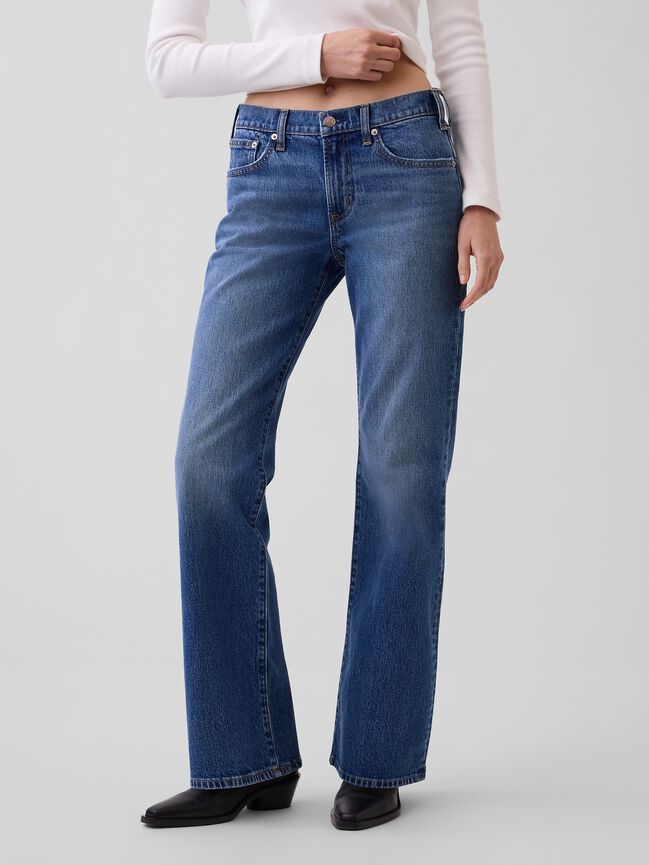 Mid Rise Relaxed Flare Jeans gap mid rise relaxed flare jeans