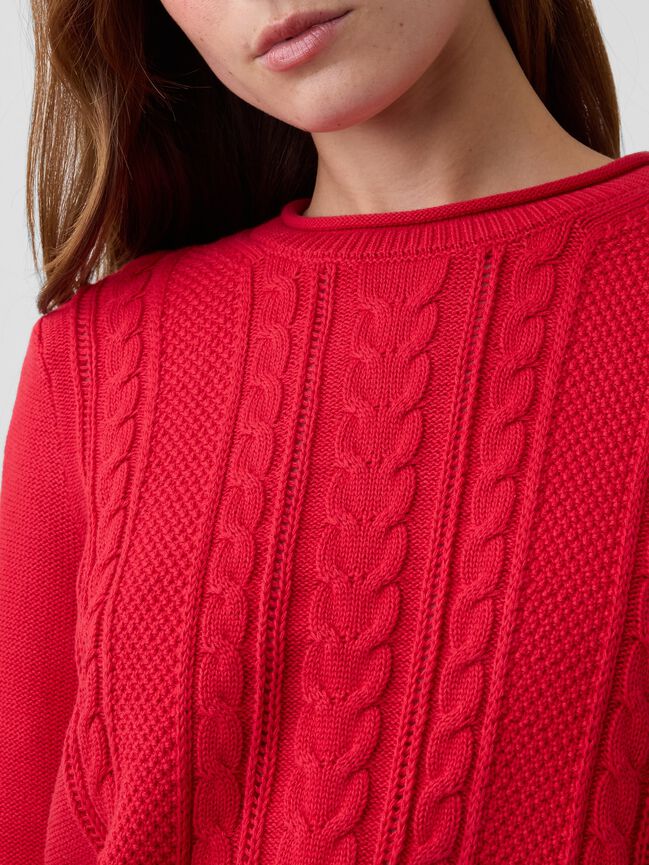 Rollneck Cable-Knit Sweater gap rollneck cable knit sweater