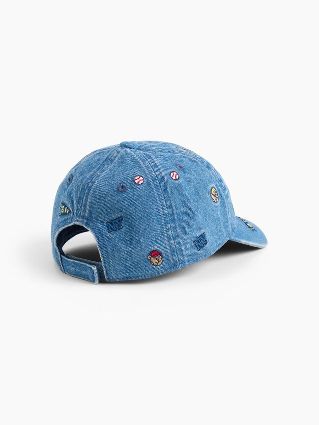 Baby & Toddler Embroidered Denim Varsity Baseball Hat gap baby toddler embroidered denim varsity baseball hat