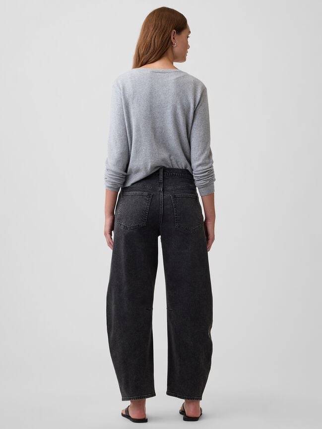 High Rise Barrel Jeans gap high rise barrel jeans