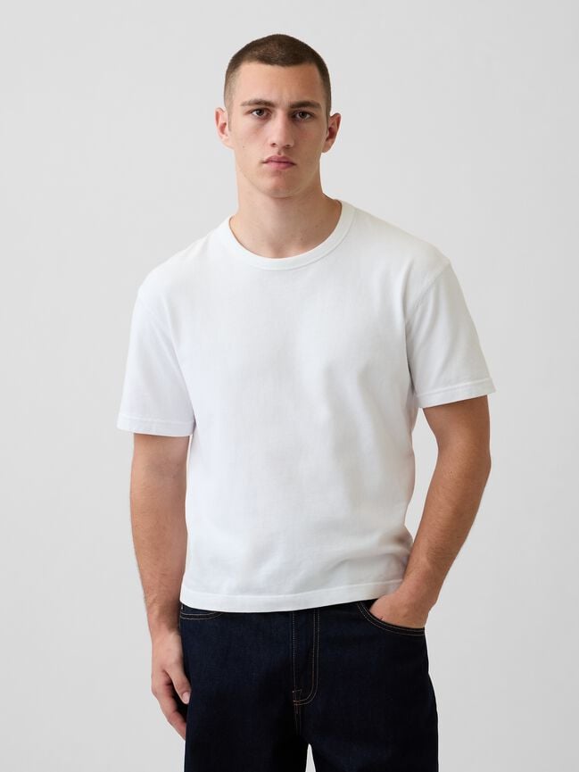 Adult Heavyweight Crop T-Shirt gap adult heavyweight crop t shirt