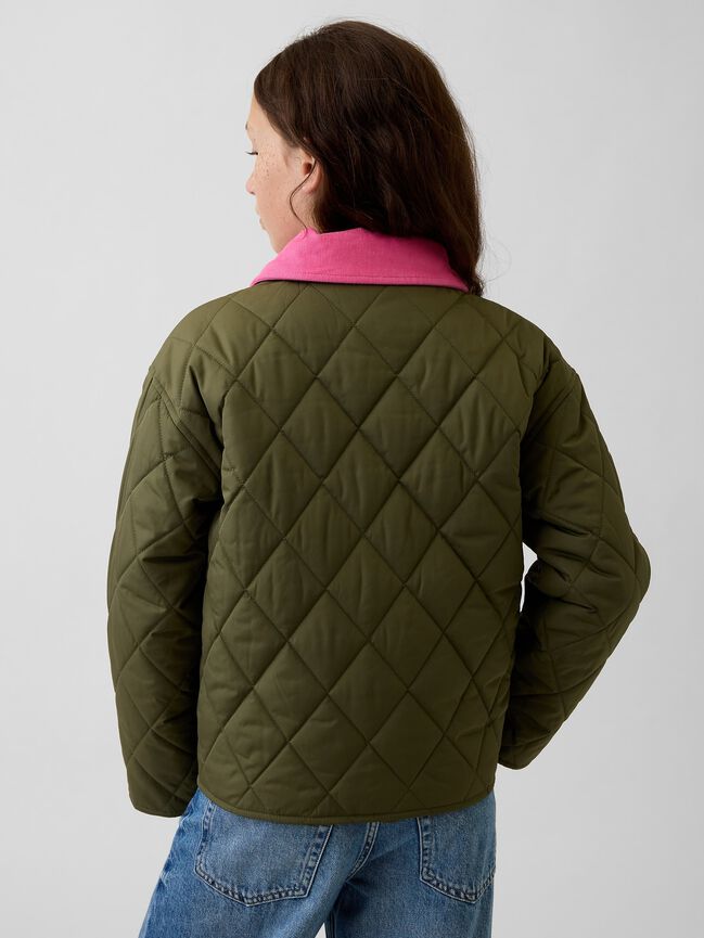 Kids Relaxed Quilted Barn Jacket gap kids relaxed quilted barn jacket