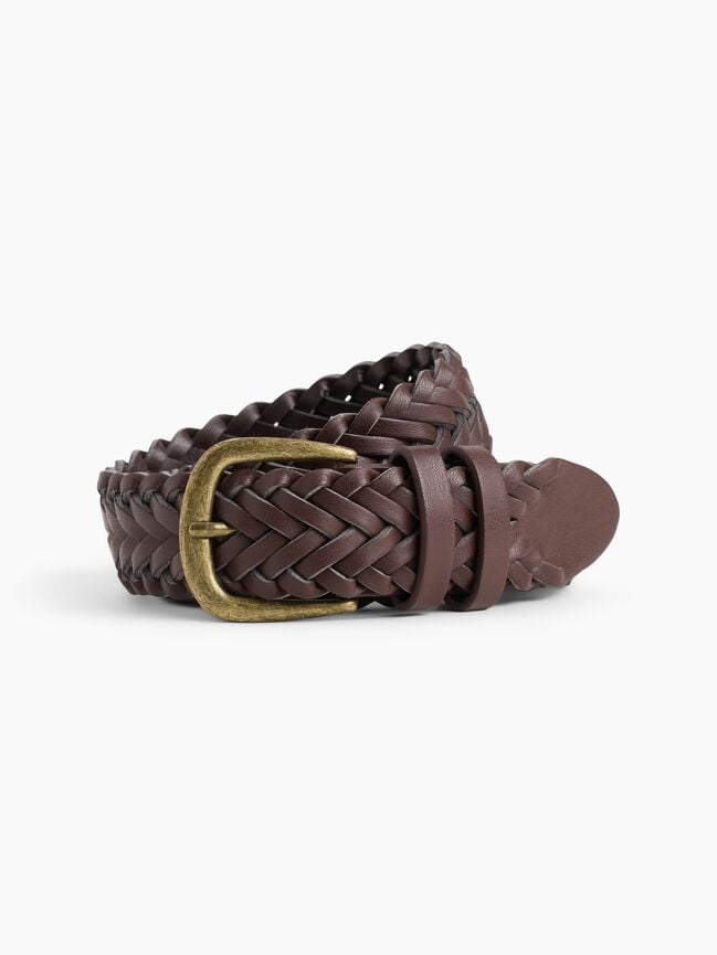 Braided Vegan-Leather Belt gap braided vegan leather belt