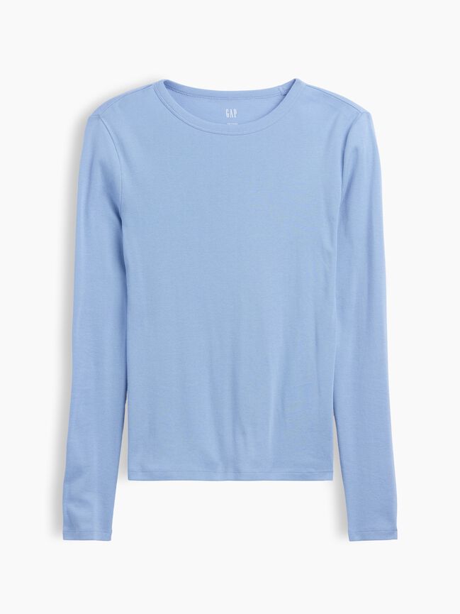 Modern Ribbed Crewneck T-Shirt gap modern ribbed crewneck t shirt