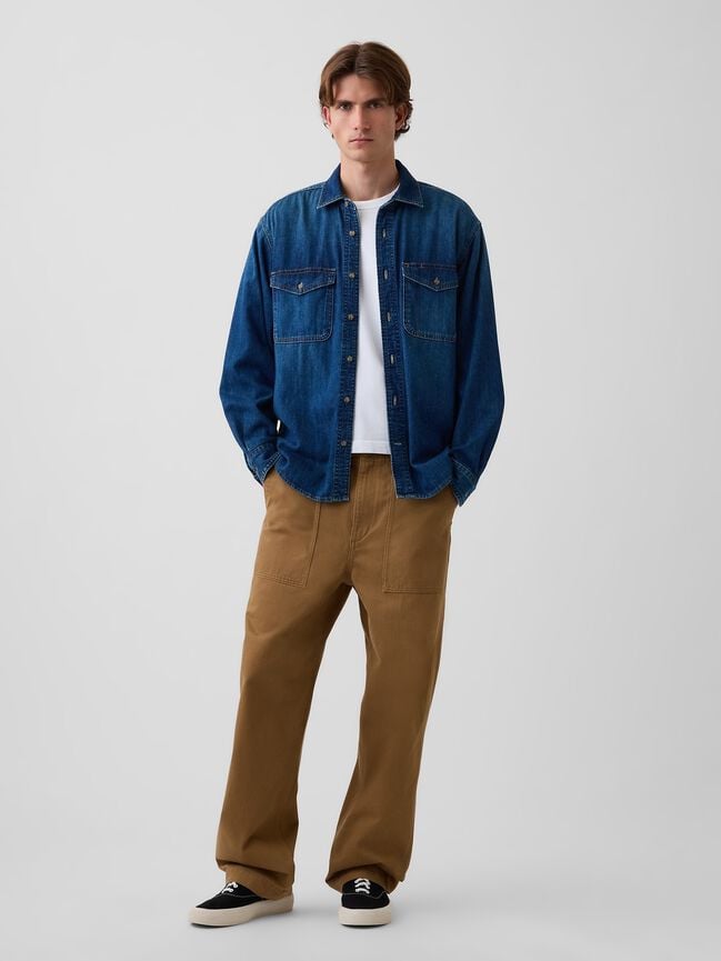 Herringbone '90s Loose Pants gap herringbone 90s loose pants