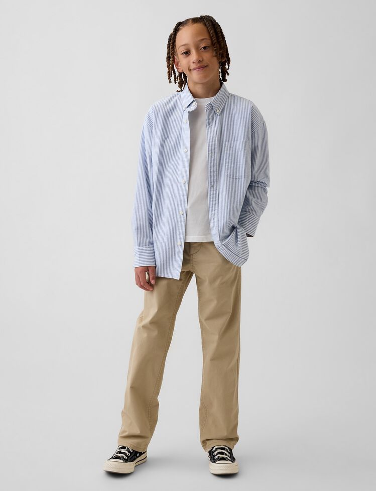 Kids Uniform Stretch Relaxed Straight Khakis gap kids uniform stretch relaxed straight khakis