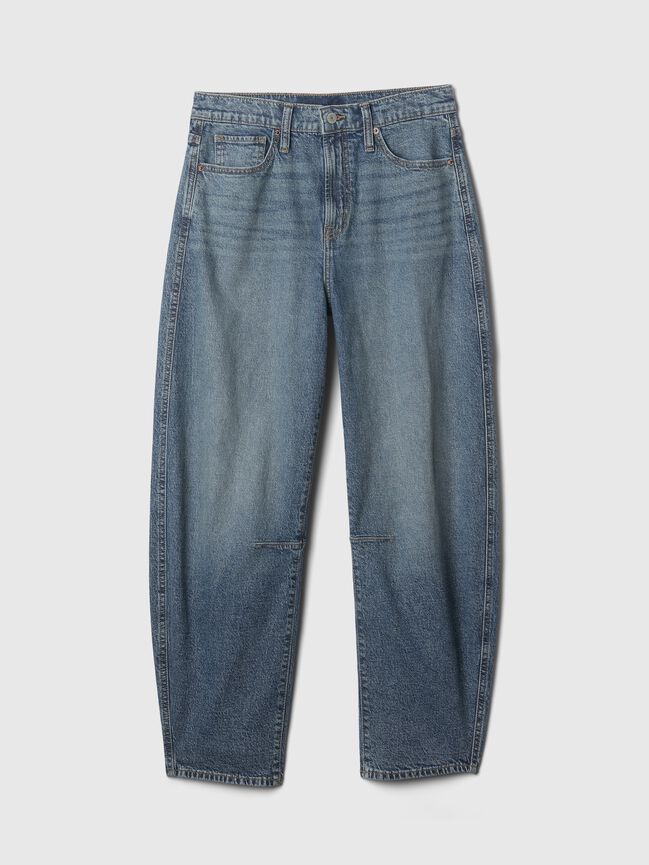 High Rise Barrel Jeans gap high rise barrel jeans