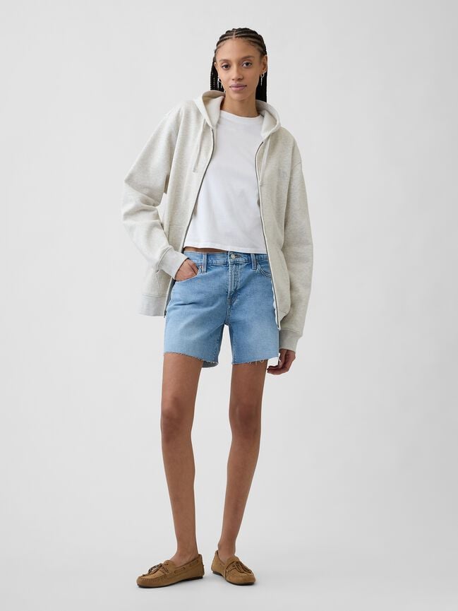5" Mid Rise Soft Denim Shorts gap 5 mid rise soft denim shorts
