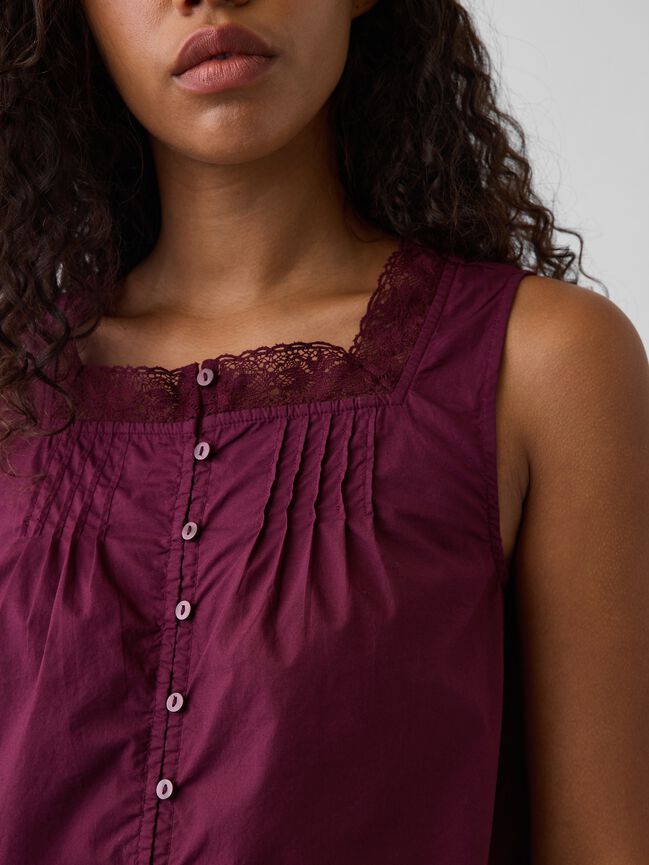 Poplin Pintuck Shell Top gap poplin pintuck shell top