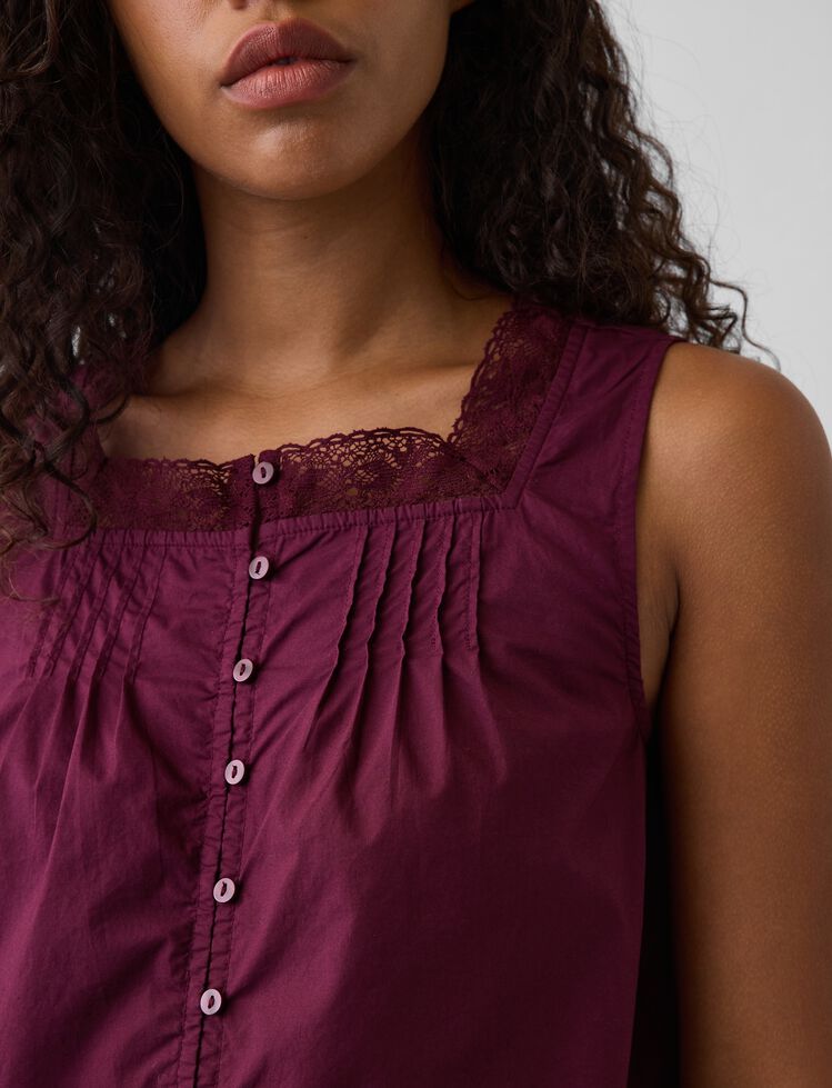 Poplin Pintuck Shell Top gap poplin pintuck shell top
