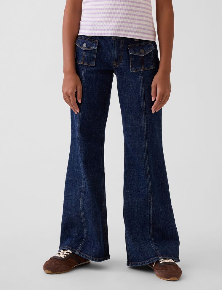Kids Low Rise Relaxed Flare Jeans gap kids low rise relaxed flare jeans